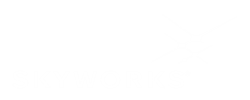 Skyworks logo - white